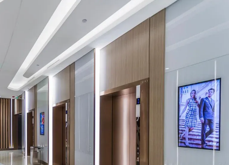 Lift lobby with timber panels. Illustrative image from the developer's catalogue, not the building itself