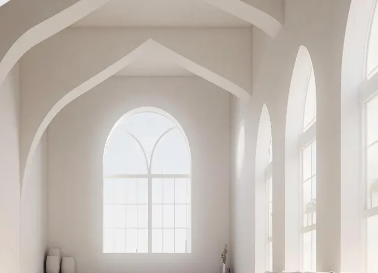 Quiet arched prayer space. Illustrative image from the developer's catalogue, not the building itself